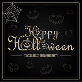 Happy Halloween greeting letter in black background