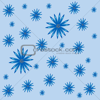 Floral blue cornflowers nature abstract background