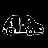 Car symbol black background
