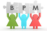 BPM - Business Process Management puzzle in a line