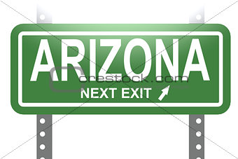 Arizona green sign board isolated