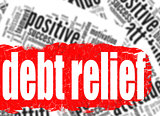 Word cloud debt relief