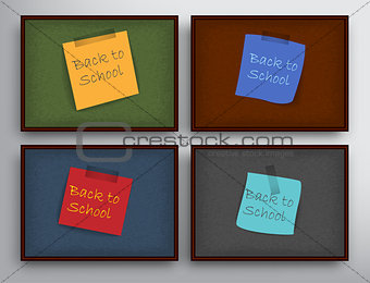set of school elements