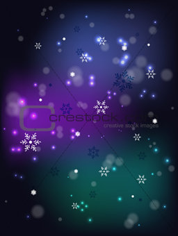 Christmas snowfall on a dark base. EPS10 vector illustration