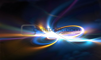 Abstract blurred scene depicting an astronomical nebula magnetic storm. Fractal art graphic
