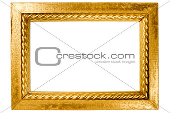 Wooden frame painted with gold