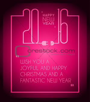 2016 Merry Chrstmas and Happy New Year Background 