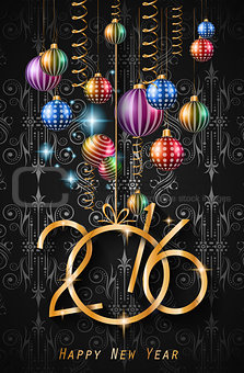 2016 Happy New Year Background for your Christmas dinner