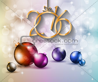 2016 Merry Chrstmas and Happy New Year Background