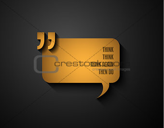 Quotation Mark Frame with Flat style and space for text