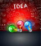 Idea Concept Layout for Brainstorming and Infographic background 
