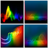 Abstract rainbow wave background
