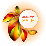 Colorful autumn sale background