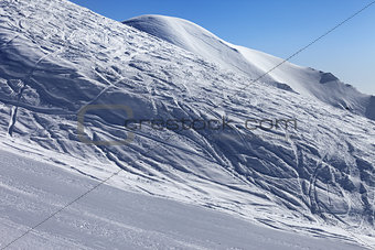 Ski slope in morning
