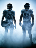 american football players silhouette