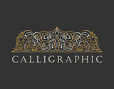 Calligraphic Luxury logo. Emblem ornate decor elements. Vintage