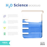 Chemistry h2o science concept