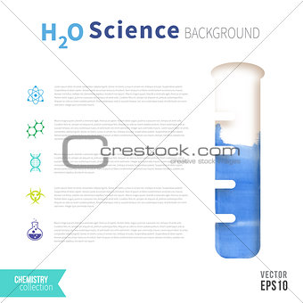 Chemistry h2o science concept