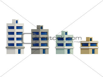 set of the render buildings, Expansion of the series