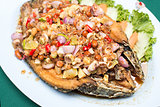 Deep Fried Fish with Thai Herb