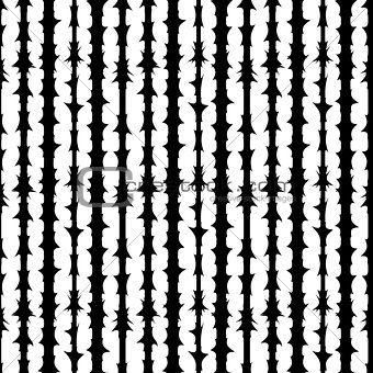 Monochrome seamless pattern with crystal lines. Vector background.  Abstract geometrical ornament.