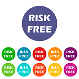 Risk free flat icon