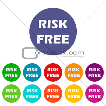 Risk free flat icon