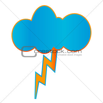Creative geometric thunderstorm icon