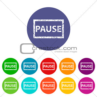 Pause flat icon