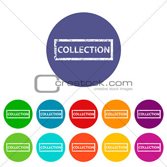 Collection flat icon