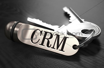 CRM Concept. Keys with Keyring.