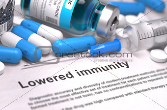 Lowered Immunity - Medical Concept.