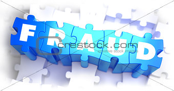 Fraud - White Word on Blue Puzzles.
