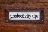 productivity tips - file cabinet label