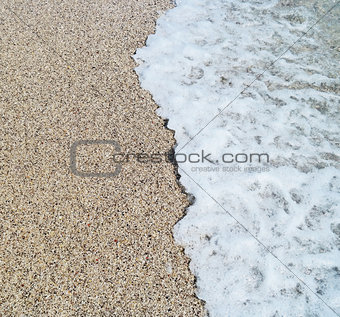 Sea wave and sandy beach