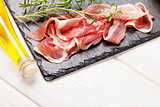Prosciutto with rosemary and olive oil