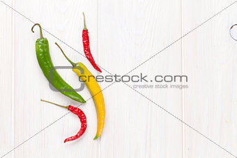 Colorful chili peppers