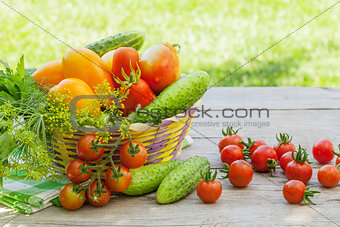 Fresh ripe vegetables