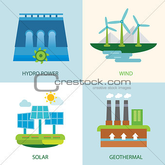 set of renewable energy