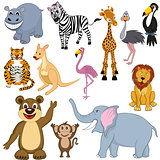 Set of 12 Cartoon Animals