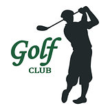 Golf club sign - vector illustration