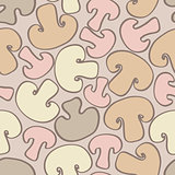 seamless background with sliced mushrooms
