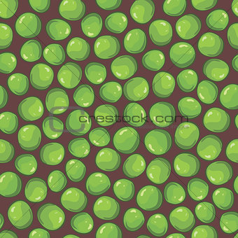 vector seamless pattern with green peas