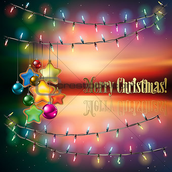 Abstract background with Christmas tree