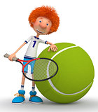 Boy tennis player