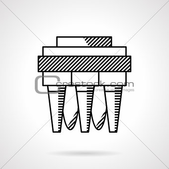 Water filter system line vector icon