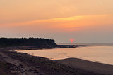 Sunset at Northumberland Strait near the Confederation Bridge