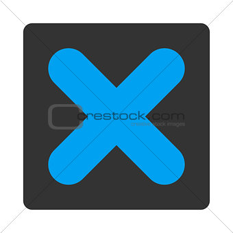 Cancel flat blue and gray colors rounded button