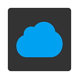 Cloud flat blue and gray colors rounded button