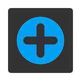 Create flat blue and gray colors rounded button